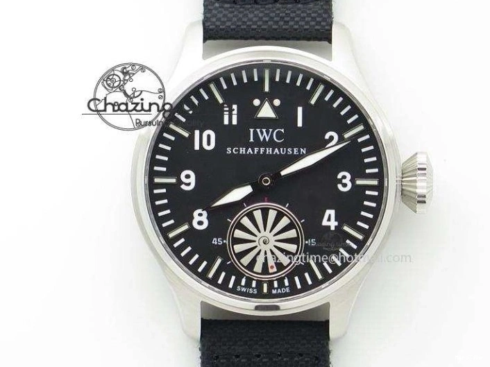 MIROTIME 0823 Big Pilot IW510301 Satin-Polished RG YLF Best Edition Black Dial On Leather Strap A Flexible 7222
